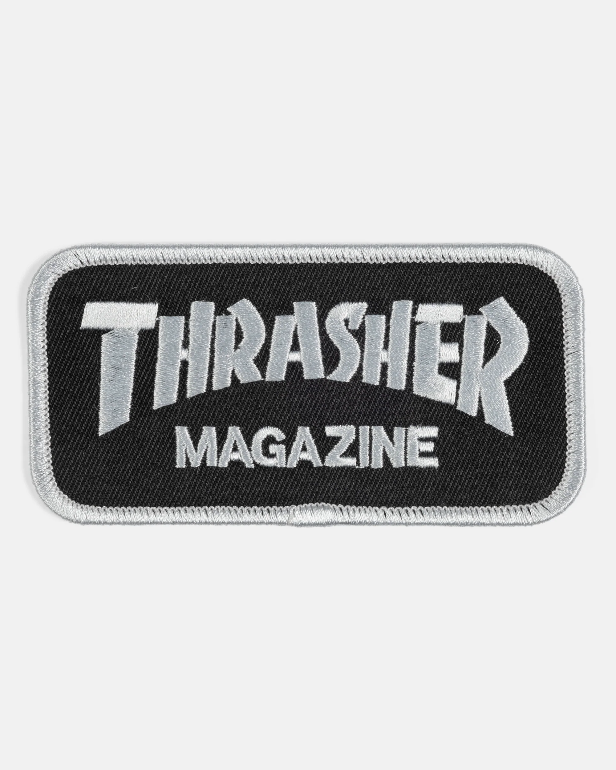 THRASHER MAGAZINE LOGO PATCH-BLACK & GREY