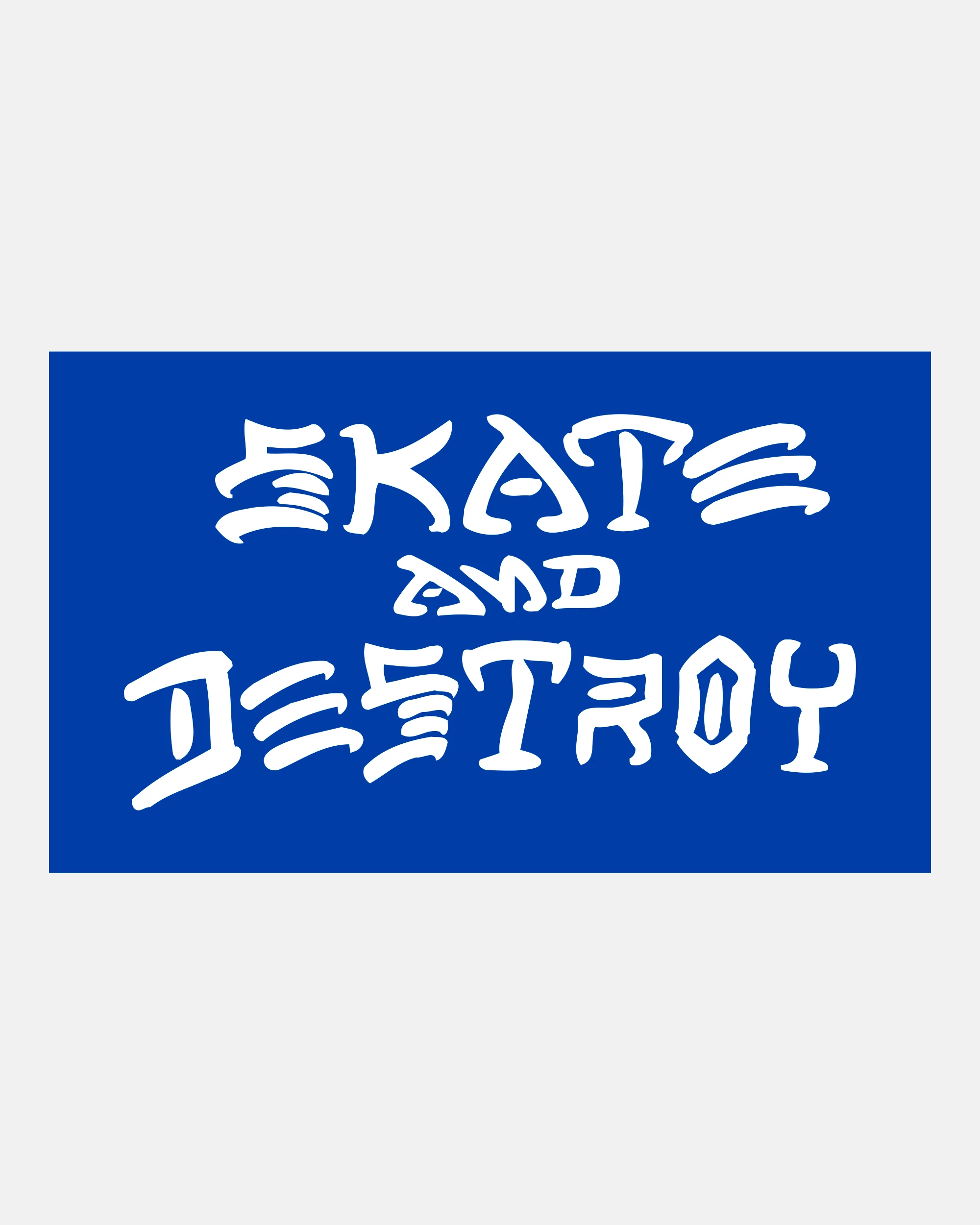 SKATE AND DESTROY - STICKER | BLUE / WHITE