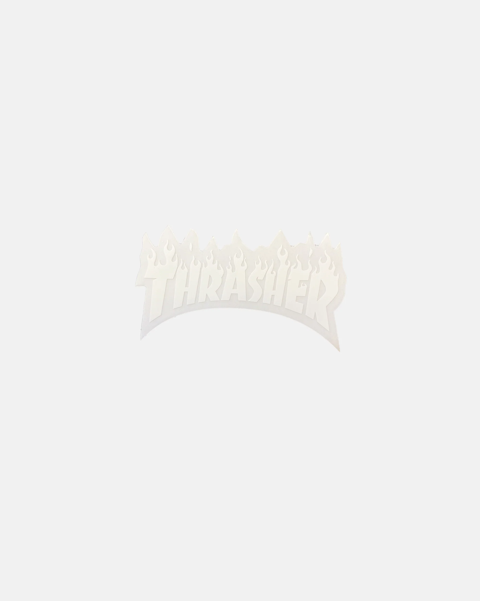 FLAME - DIE CUT STICKER - WHITE