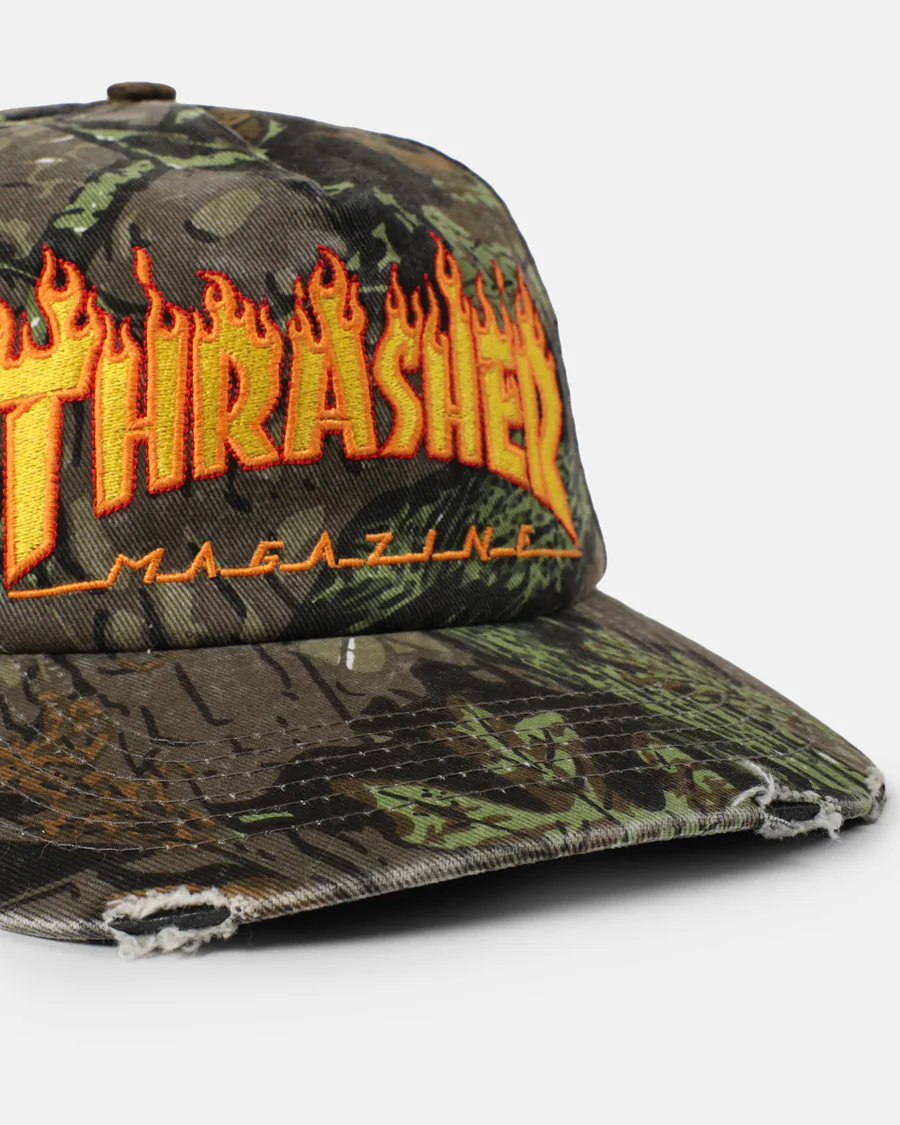 FLAME DISTRESSED SNAPBACK - CAMO - Image 2