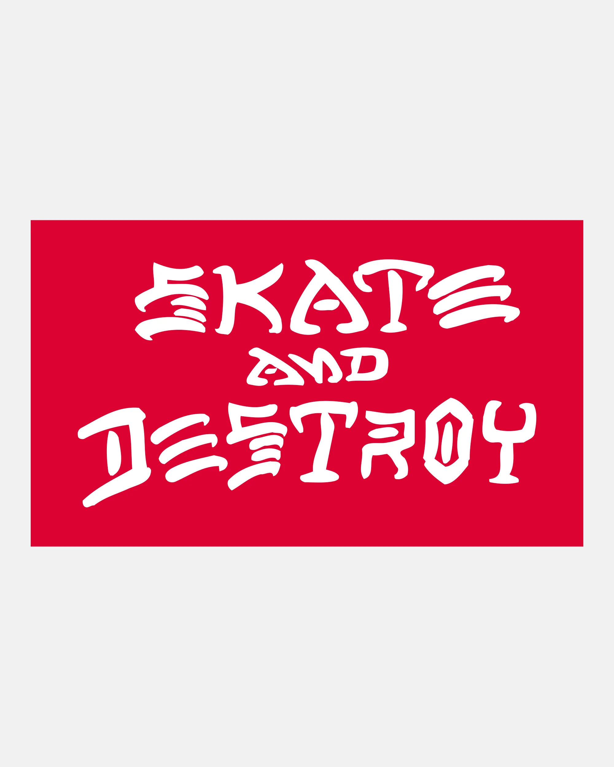 SKATE AND DESTROY - STICKER | RED / WHITE