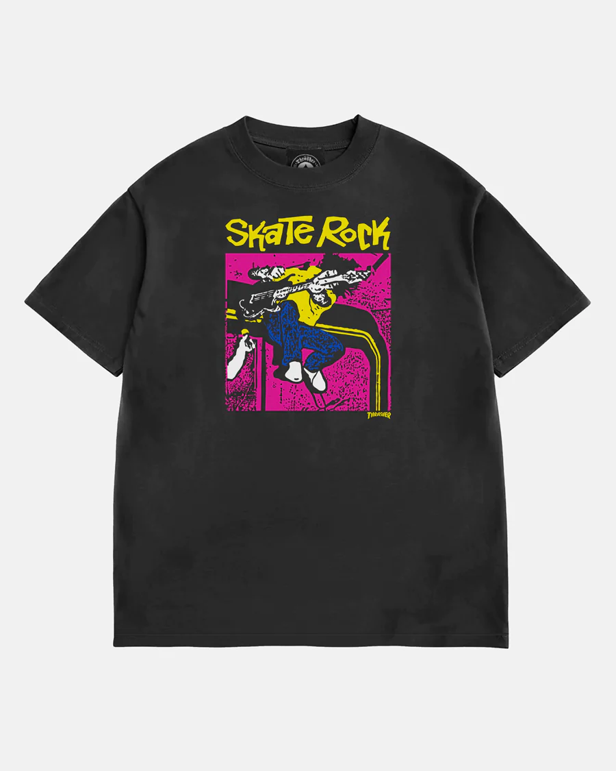 SKATE ROCK VOL. II - VINTAGE T-SHIRT - BLACK
