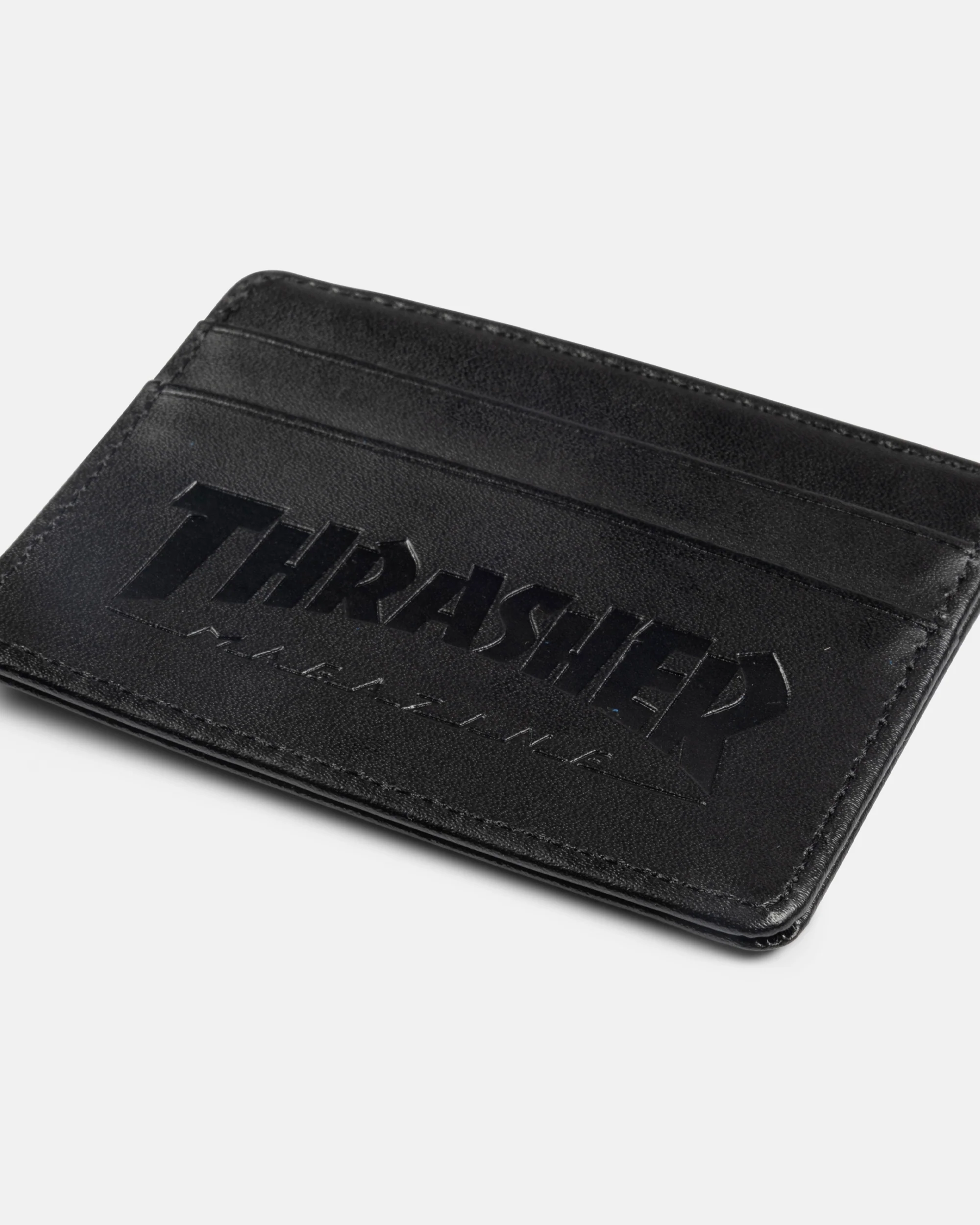THRASHER - LEATHER CARD WALLET - BLACK - Image 4