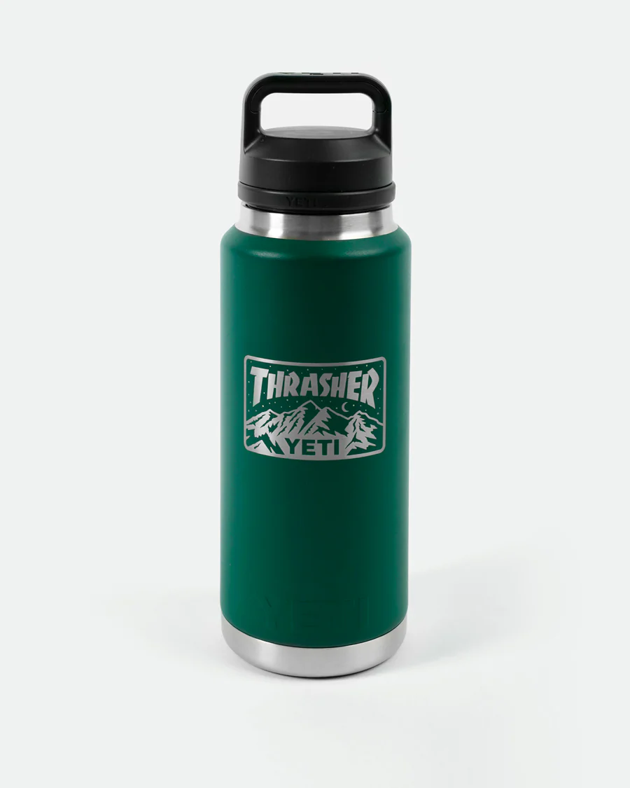 YETI X THRASHER 36 OZ RAMBLER WATER BOTTLE - GREEN